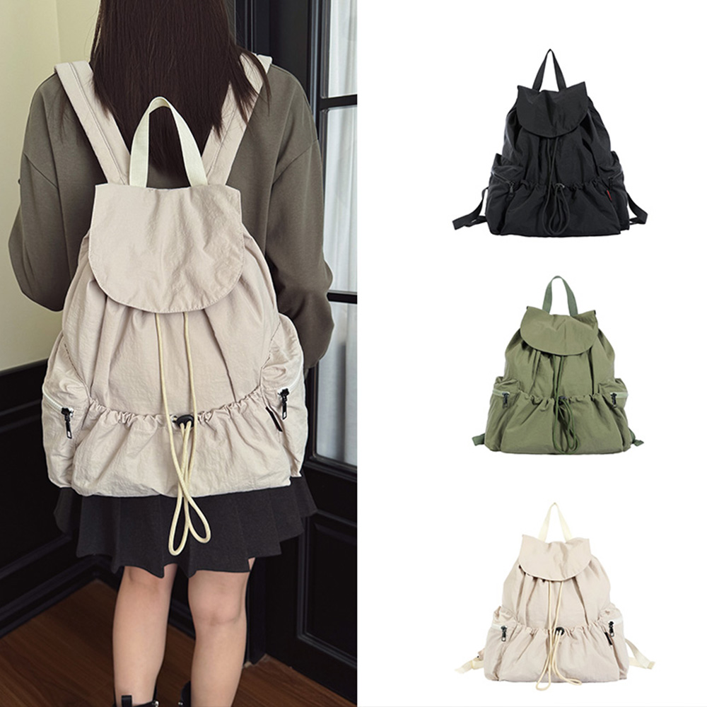 Canvas Backpack Casual - Plecak ze sznurkiem, wykonany z nylonu,