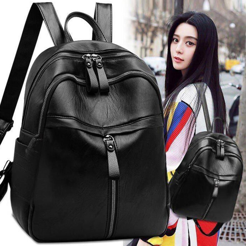 Prosty plecak damski z ekoskór – Fashion Backpack Women recenzja i cena