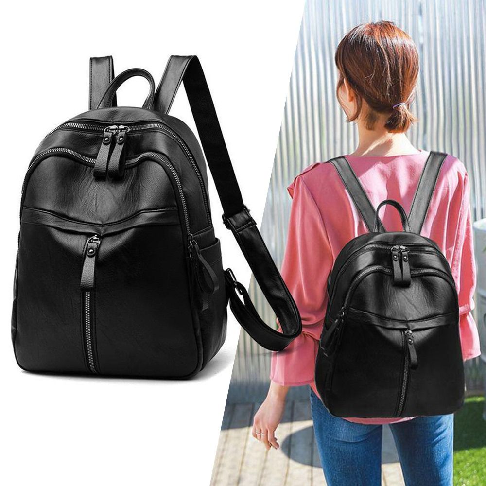 Prosty plecak damski z ekoskór – Fashion Backpack Women recenzja i cena